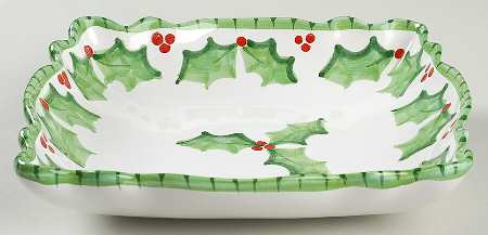 Holly Jolly Large Square Dish