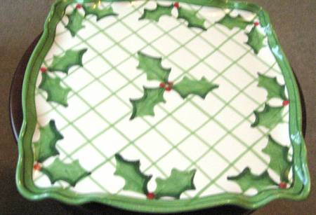 Holly Jolly 13" Square Serving Platter