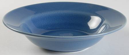Crackle Blue Rim Soup Bowl