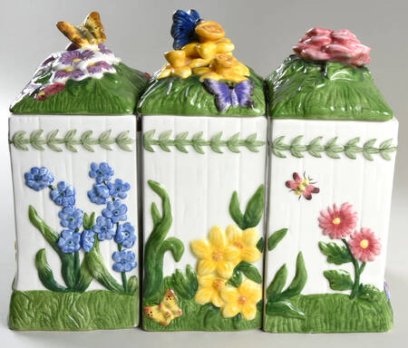 Botanic Garden Countertop Collection Figural Canister - Set of 3
