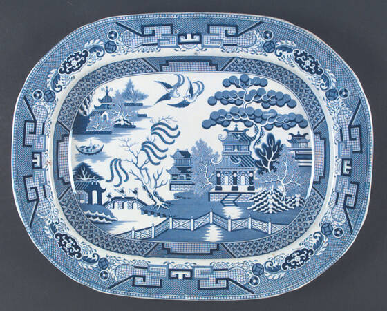 Willow Blue 14" Oval Serving Platter
