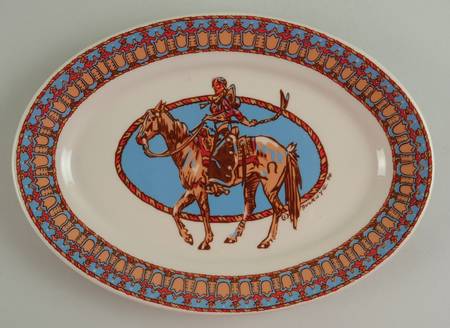 Cow Camp 12" Oval Serving Platter