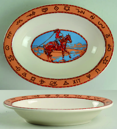 Cow Camp 11" Oval Vegetable Bowl
