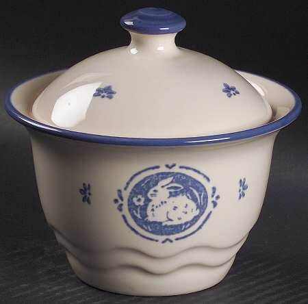 Maison Blue Sugar Bowl & Lid
