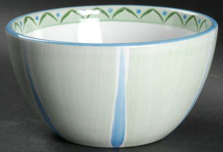 White Point Garden Stripe Soup/Cereal Bowl