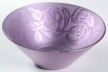 Amabel Rose 9" Glassware Salad Bowl