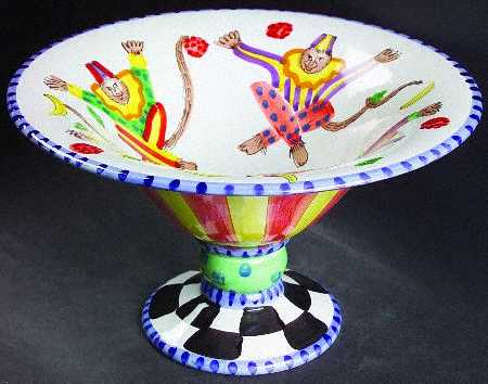 Monkey Business Round Compote (Height X Width)