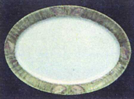 Sereno Green Khaki 15" Oval Serving Platter
