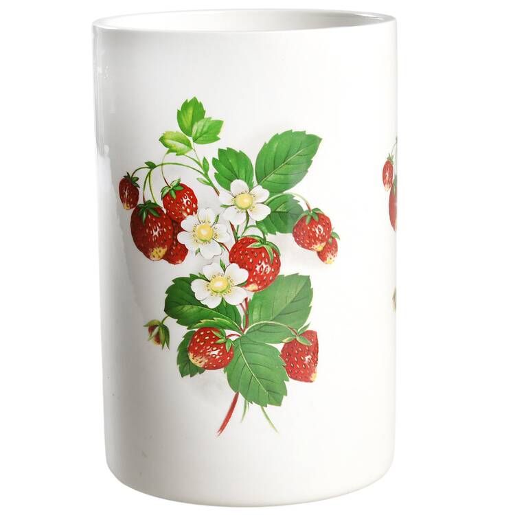 Strawberries Extra Large Canister No Wood Lid