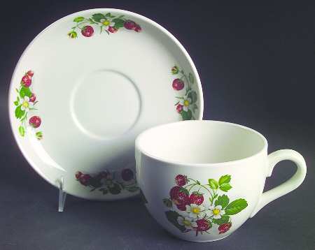 Strawberries Jumbo Cup & Saucer Set