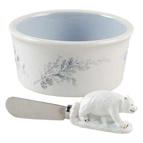 Winter Frost Dip Bowl & Spreader Set