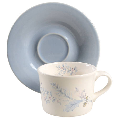 Winter Frost Flat Cup & Saucer Set