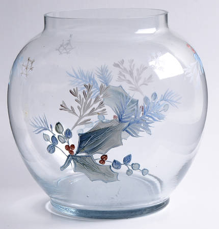 Winter Frost Glassware Cookie Jar No Ceramic Figural Lid