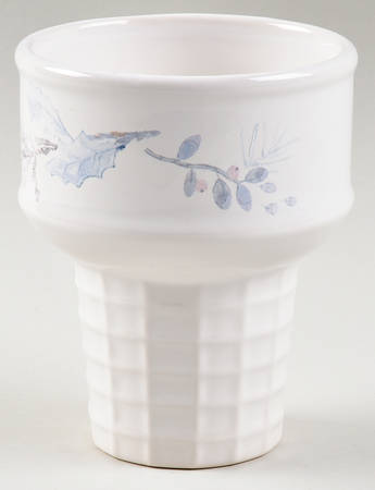Winter Frost Ice Cream Cone Shaped Dish