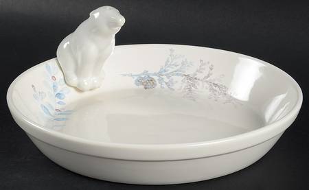 Winter Frost 9" Pie Baking Plate with Pie Bear