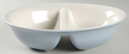 Winter Frost 10" Oval Divided Vegetable Bowl
