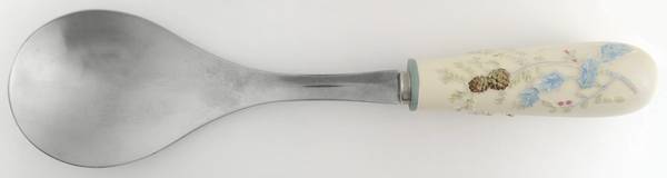 Winter Frost Salad Serving Spoon-Plastic Handle