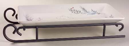 Winter Frost Sled Server-11" Rectangular Tray W/Iron Sled Stand