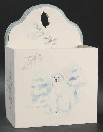 Winter Frost Wood Letter Holder