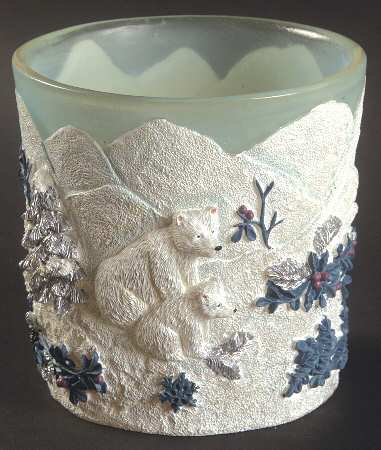 Winter Frost Sculpted Votive Candleholder