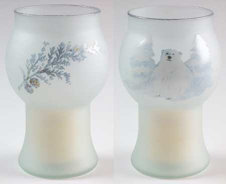 Winter Frost 5" Pillar Candleholder