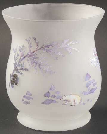 Winter Frost 4" Mini Glassware Hurricane
