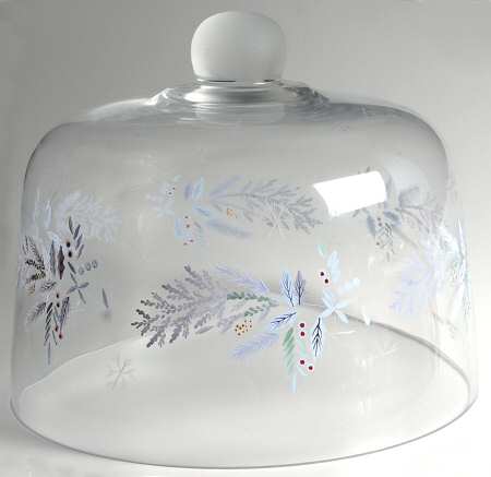Winter Frost Dome for Glassware Cake Stand