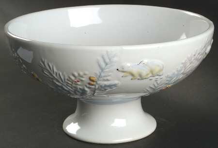 Winter Frost Pedestal Bowl