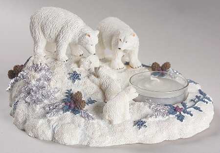 Winter Frost Scenic Village with Tea Light