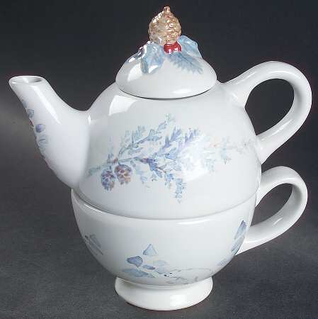 Winter Frost Individual Teapot & Lid with Cup