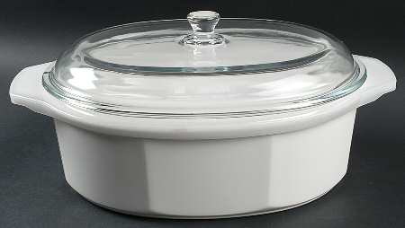 Nouveau 3.5 Qt Oval Casserole W/Glass & Plastic Lid