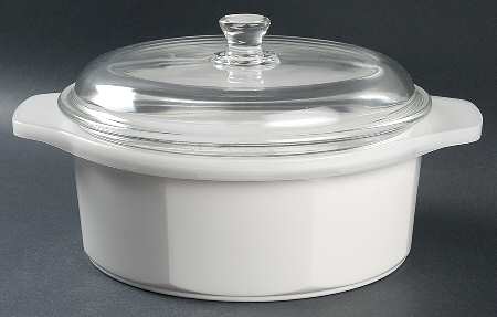 Nouveau 2 Qt Round Casserole with Glass & Plastic Lids