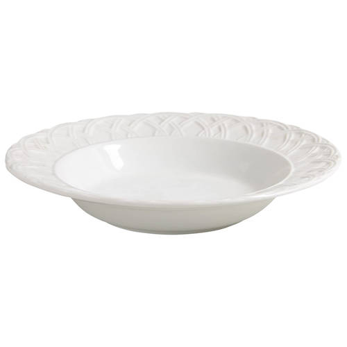 Basket Relief Large Rim Soup Bowl