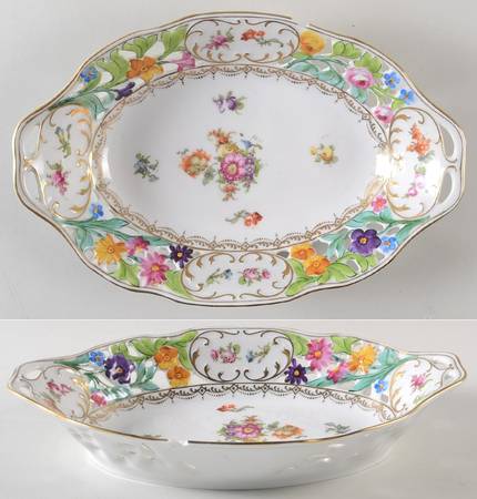 PUN62 11" Pierced Oval Bowl