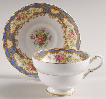 Pompadour Blue Footed Cup & Saucer Set