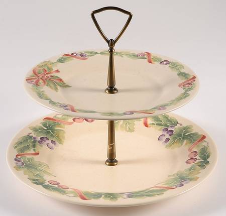 Jamberry Holiday 2 Tiered Serving Tray (Dinner & Salad Plate)