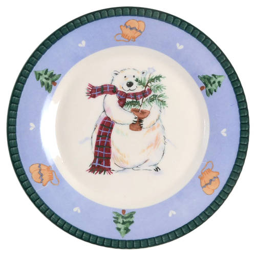 Snow Bear Accent Salad Plate