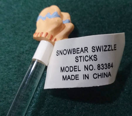 Snow Bear Plastic Stirrer