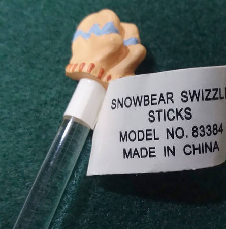 Snow Bear Plastic Stirrer