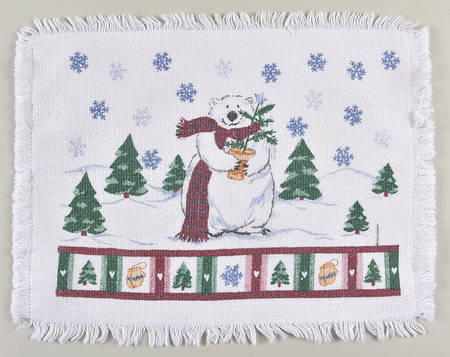Snow Bear Cloth Placemat