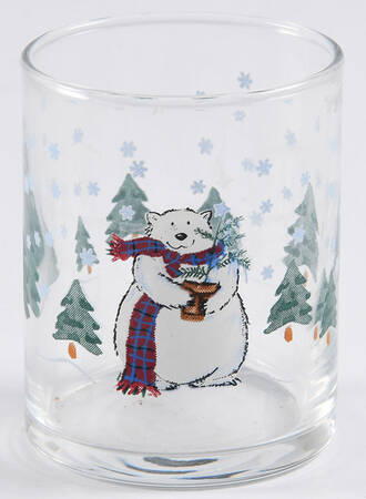 Snow Bear Glassware Votive Candleholder