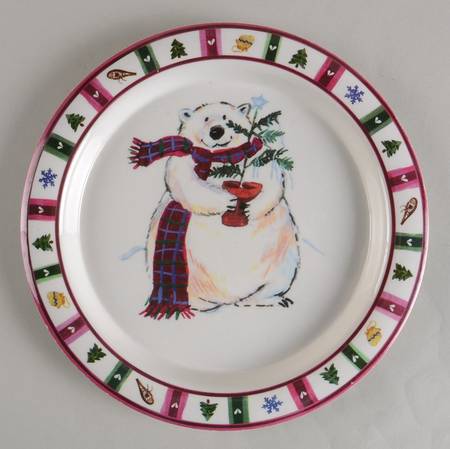 Snow Bear Melmac/Melamine Child's Plate