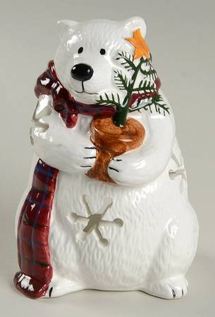 Snow Bear Figural Votive Candleholder