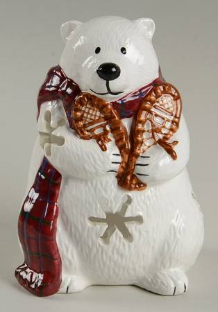 Snow Bear Figural Votive Candleholder