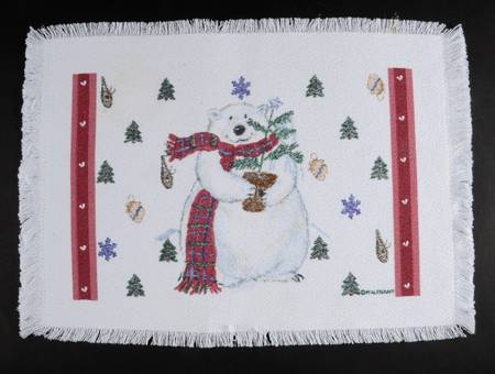 Snow Bear Cloth Placemat