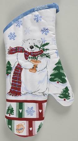 Snow Bear Cloth Oven Mitt