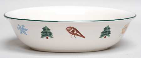 Snow Bear 10" Oval Vegetable Bowl