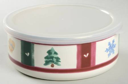 Snow Bear 6" Metal Bowl W/Plastic Lid