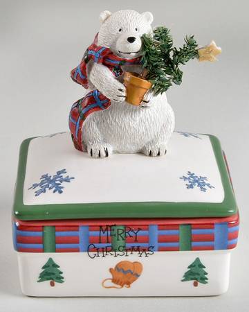 Snow Bear Candlebox with Lid