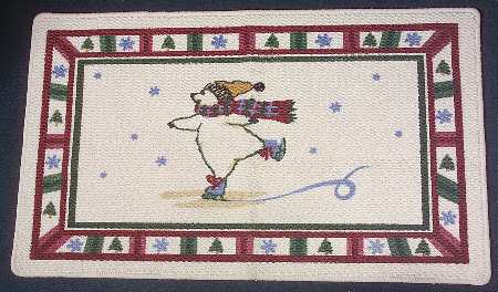 Snow Bear Rectangular Berber Rug